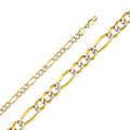 14K Two Tone Gold Figaro 3+1 150 Wp