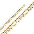 14K Two Tone Gold Figaro 3+1 280 Wp