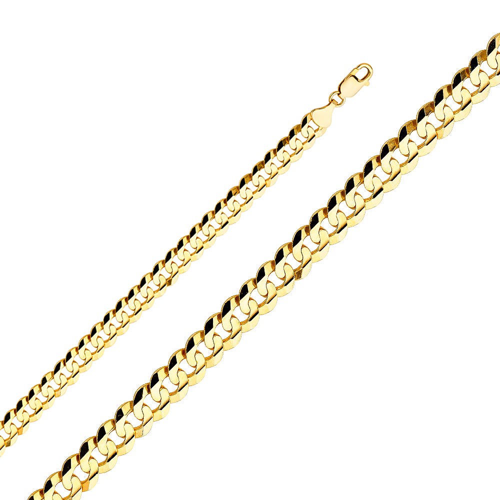14K Yellow Gold Cuban 250 Concave