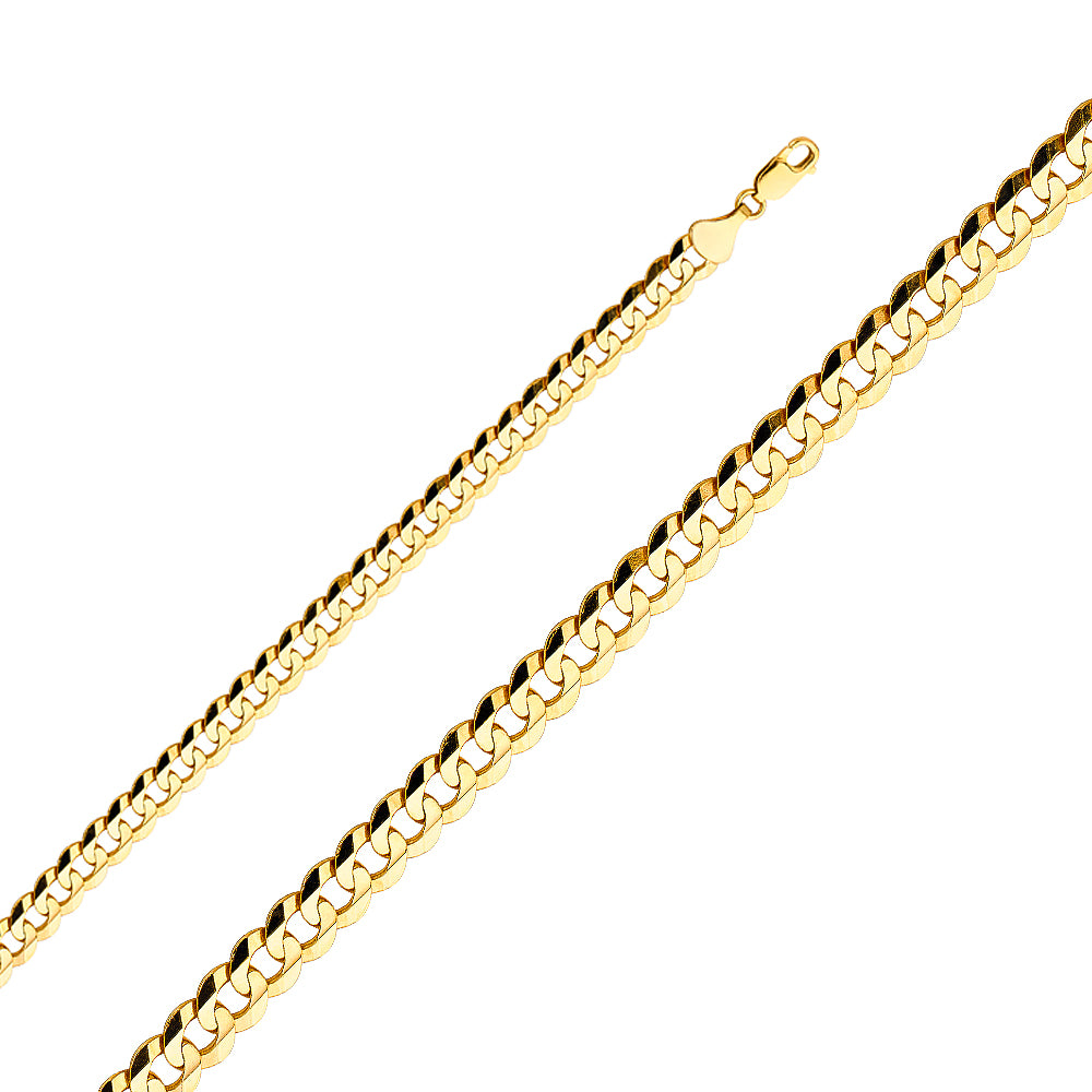 14K Yellow Gold Cuban 210 Concave