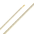 14K Two Tone Gold Cuban 180 Wp