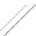 14K White Gold Figaro 3+1 80 Concave