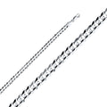 14K White Gold Cuban 150 Concave
