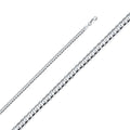 14K White Gold Cuban 100 Concave