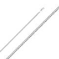 14K White Gold Cuban 60 Concave