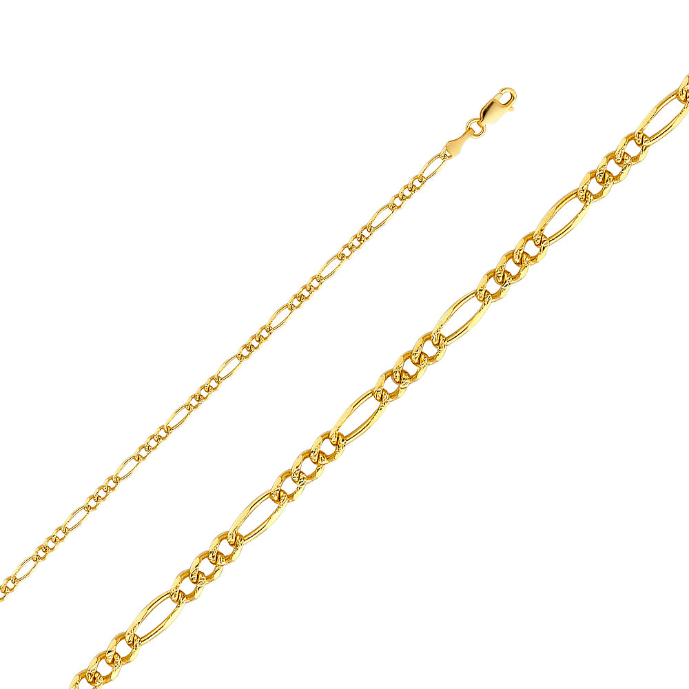 14K Yellow Gold Figaro 3+1 80 Yp