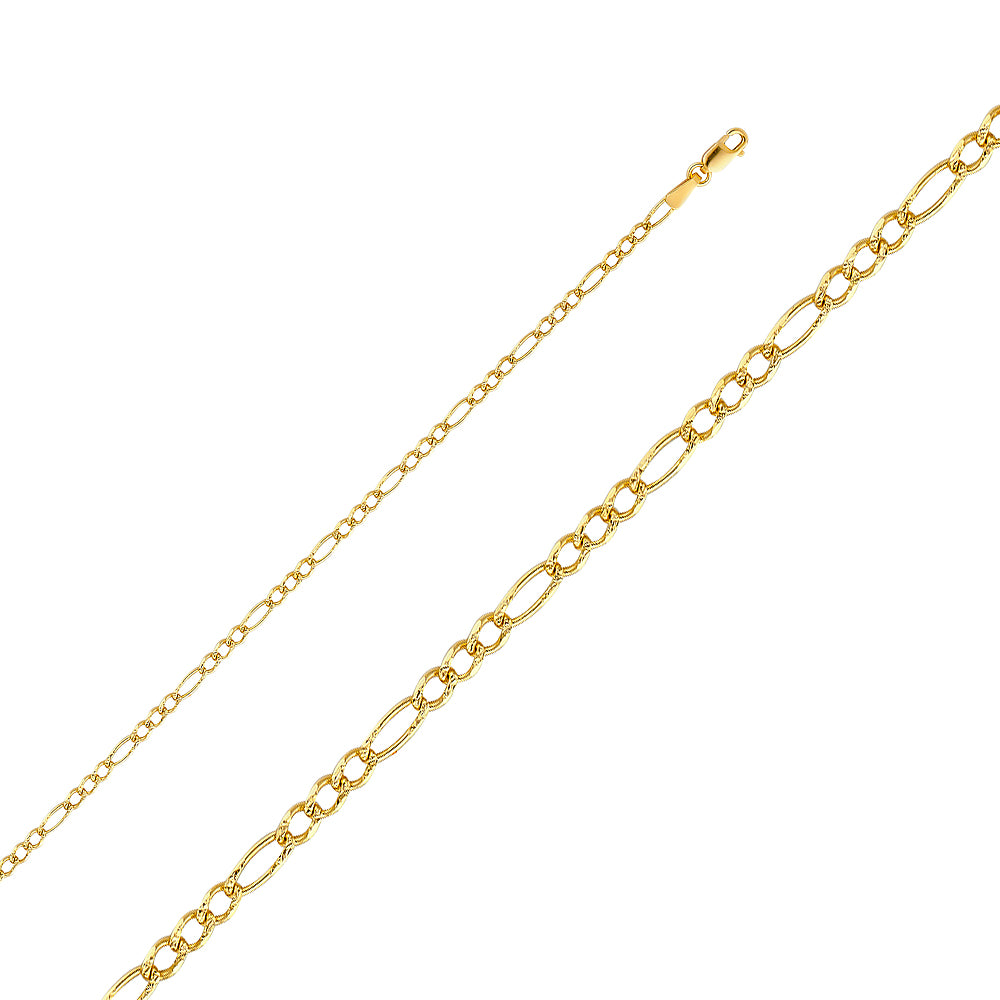 14K Yellow Gold Figaro 3+1 60 Yp
