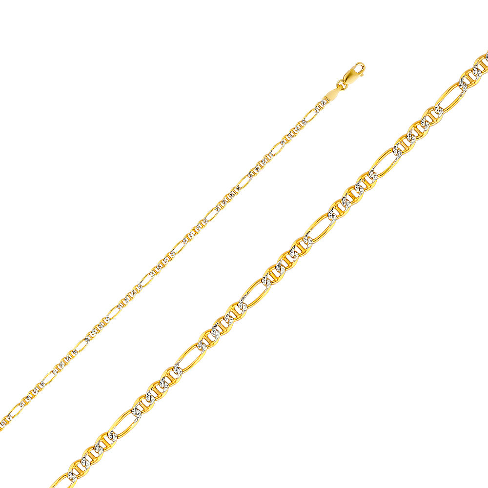 14K Two Tone Gold Ficonucci 3+1 Wp 60