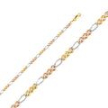 14K Yellow White Rose Gold Ficonucci 3+1 80 Concave