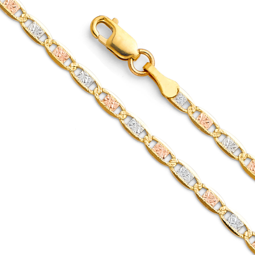 14K Yellow White Rose Gold Valentino 60