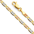 14K Yellow White Rose Gold Valentino 80 Star Diamond Cut