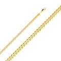 14K Yellow Gold Flat Cuban Bevelled 120
