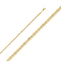 14K Yellow Gold Hollow Mariner Bevel 80