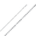 14K White Gold Hollow Curve Mirror 40