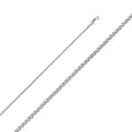 14K White Gold Flat Open Wheat 35