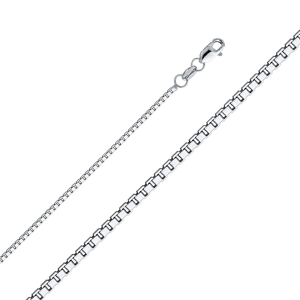 14K White Gold 1.2 mm Box Chain