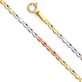 14K Yellow White Rose Gold Plated Mariner 30 Diamond Cut