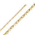 14K Yellow Gold Hand-Made Bullet Chain