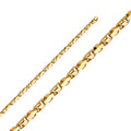 14K Yellow Gold Hand-Made Bullet Chain