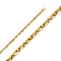 14K Yellow Gold Hand-Made Bullet Chain