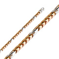 14K Yellow White Rose Gold Hand-Made Franco Chain