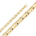 14K Yellow Gold Hand-Made T-Eye Chain