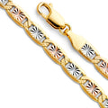 14K Yellow White Rose Gold Valentino 120 Star Diamond Cut