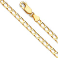 14K Yellow Gold Square Curb Chain 120