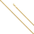 14K Yellow Gold 2.6 mm Solid Miami Cuban 80