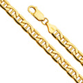 14K Yellow Gold 6.2 mm Hollow Mariner Bevel 160