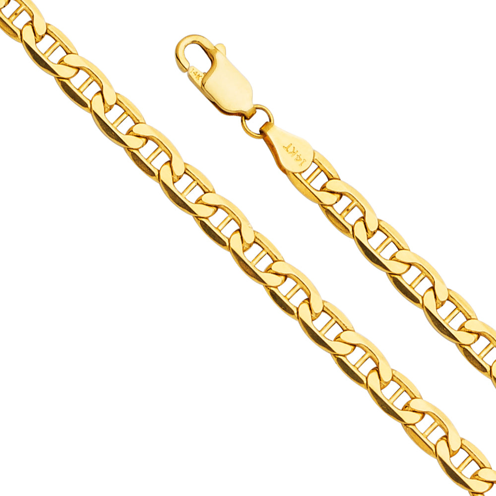 14K Yellow Gold 4.7 mm Hollow Mariner Bevel 120