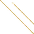 14K Yellow Gold 3.7 mm Hollow Miami Cuban 100 with Lobster Lock