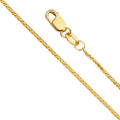 14K Yellow Gold 1.0 mm 8 Diamond Cut Round Wheat 25
