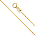 14K Yellow Gold 0.8 mm 8 Diamond Cut Round Wheat 20