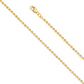 14K Yellow Gold 2.5 mm Moon-Cut Bead Chain