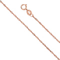 14K Pink 1.1 mm Singapore Chain 20
