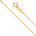 14K Yellow Gold 1.2 mm Angle Cut Oval Rolo 35