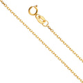 14K Yellow Gold 0.9 mm Angle Cut Oval Rolo 25