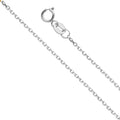 14K White Gold 0.9 mm Angle Cut Oval Rolo 25