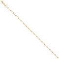 14K Yellow Gold 2.7 mm Triangle Diamond Cut Paperclip Chain