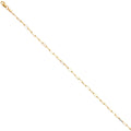 14K Yellow Gold 1.8 mm Triangle Diamond Cut Paperclip Chain