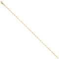 14K Yellow Gold 2.0 mm Solid Square Paperclip Chain