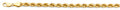 14K Yellow Gold Solid Rope Chain 6.4 mm