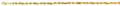 14K Yellow Gold 3.5 mm Hollow Figaro Rope Chain