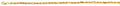 14K Yellow Gold 3 mm Hollow Figaro Rope Chain
