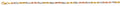14K Yellow White Rose Gold 3 mm Hollow Figaro Rope Chain
