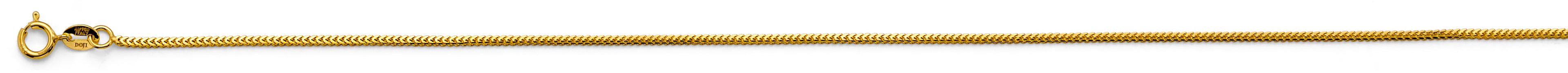 14K Yellow Gold 1.2 mm Flat Franco Chain