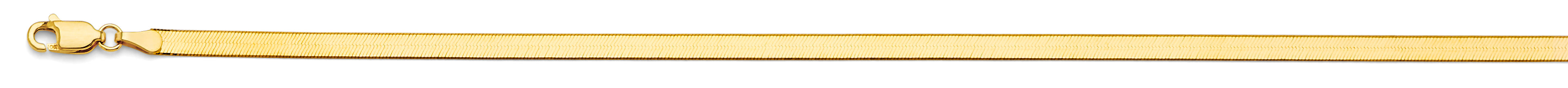 14K Yellow Gold 3.5 mm Flex Herringbone Chain