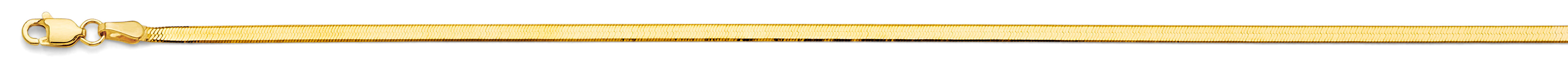 14K Yellow Gold 2.5 mm Flex Herringbone Chain