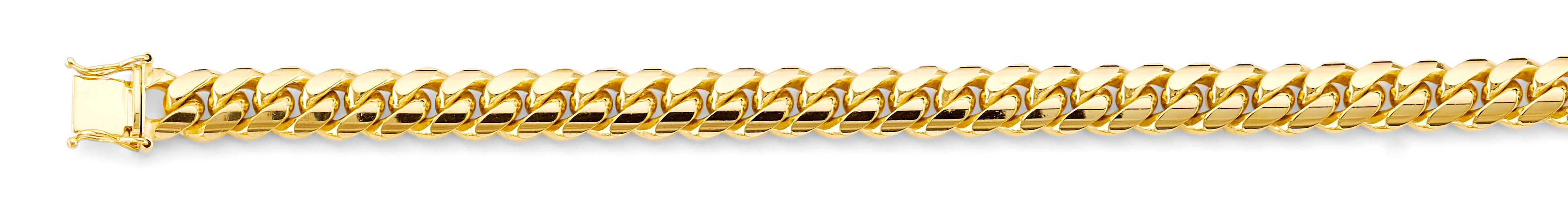 14K Yellow Gold 9.1 mm Solid Miami Cuban